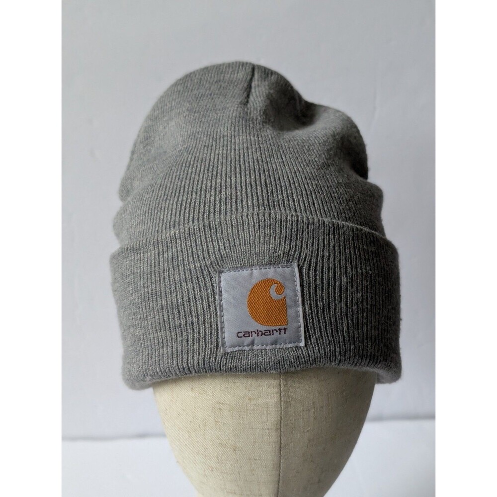 Carhartt- Knit Cuffed Beanie, Heather Grey, Model A18, One Size EUC